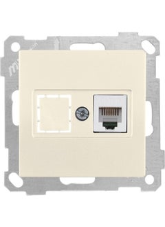 Candela Krem Mek + Button 1RJ12 Telephone Socket