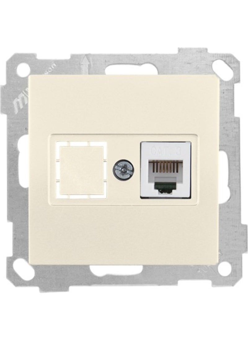 Mutlusan - Candela Krem Mek + Button 1RJ12 Telephone Socket - Image 1