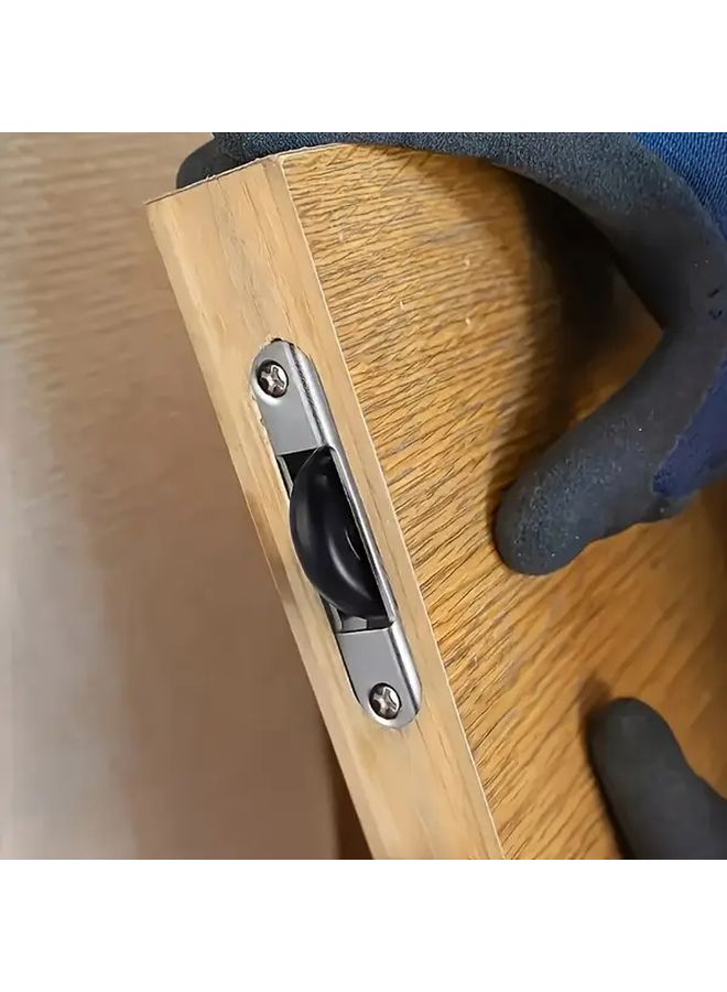 6pcs Heavy Duty Metal Sliding Door Guide Wheels Kit With Rail Easy Installation - Image 5