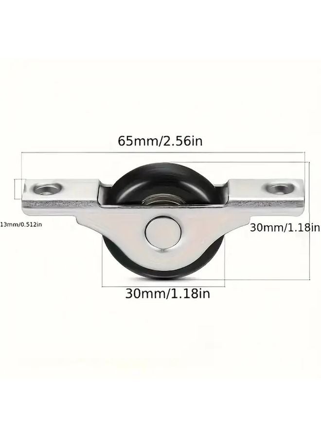 6pcs Heavy Duty Metal Sliding Door Guide Wheels Kit With Rail Easy Installation - Image 3