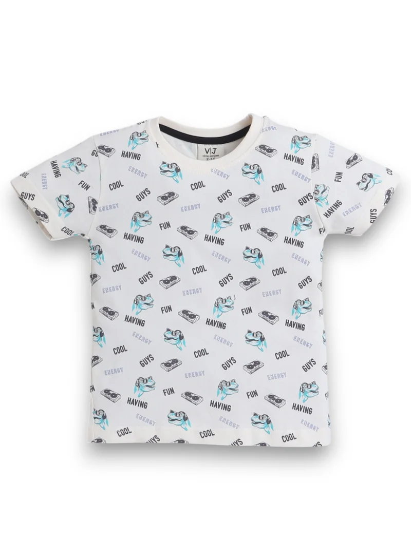 victor and jane Victor and Jane - All-Over Printed T-shirt and Shorts Pyjama Set