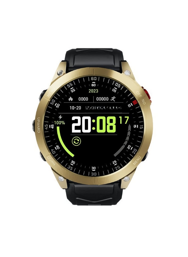 Rugged Sports Smart Watch, Multi Functional Waterproof Activity Tracker Watch, Long Battery Standby Bluetooth Calling Smart Wrist Watch With Heart Rate Blood Oxygen Monitoring, (1pc, Golden) - Image 1