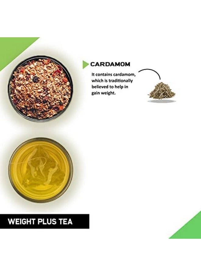 TEACURRY - Weight Gain Tea - Weight Plus Tea Helps To Increase Weight And Mass - For Both Men, Women ((100 Grams, Pack Of 1 Months) + Infuser) - Image 1