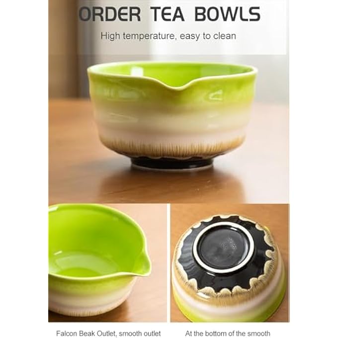 BAOLY Matcha Tea Set 4PcsJapanese Tea Set Includes Matcha Bowl With Spout Matcha Whisk Holder Bamboo Matcha Whisk And Bamboo ScoopPerfect Set To A Traditional Of Matcha - Image 4