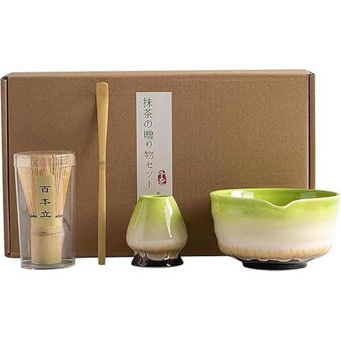 BAOLY Matcha Tea Set 4PcsJapanese Tea Set Includes Matcha Bowl With Spout Matcha Whisk Holder Bamboo Matcha Whisk And Bamboo ScoopPerfect Set To A Traditional Of Matcha - Image 2