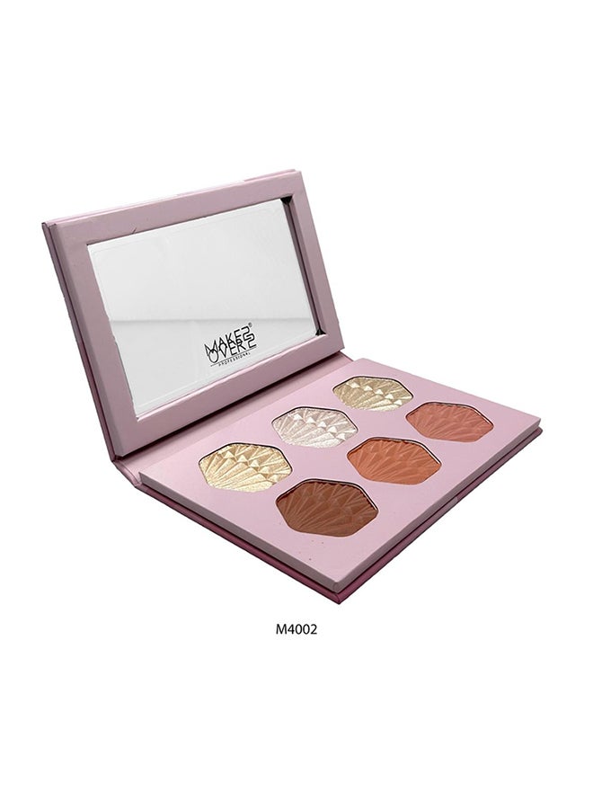 ميك اوفر22 باليت الوجه الطبيعي اضاءة وبلاشر -M4002 - Image 2