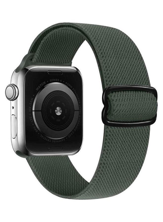NIBEMINENT Replacement Watchbands For Apple Watch Series 7 45mm/6 & SE 5 4 44mm/3 2 1 42mm Dark Green - Image 2