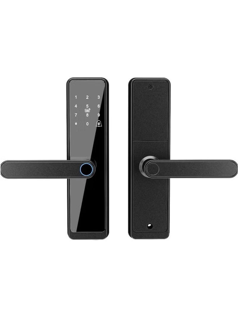 تي تي لوكس قفل باب خشبي TTLOCK H1، لوحة جرافيتي، 28 لغة، قفل ذكي بكلمة مرور ببصمة الإصبع (مع بصمة الإصبع) - Image 1