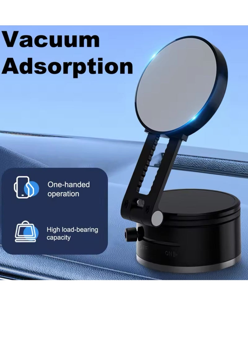 Foldable car mount vacuum suction cup car navigation mount double-sided magnetic suction lazy phone holder - Image 2