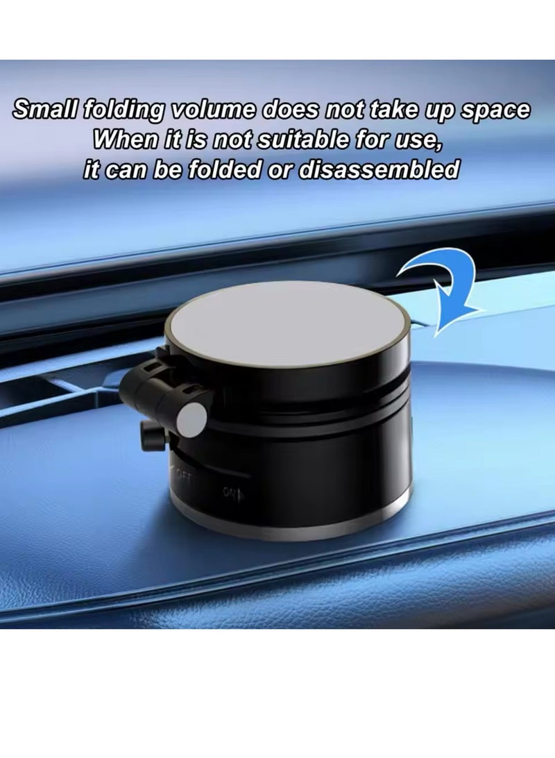 Foldable car mount vacuum suction cup car navigation mount double-sided magnetic suction lazy phone holder - Image 4
