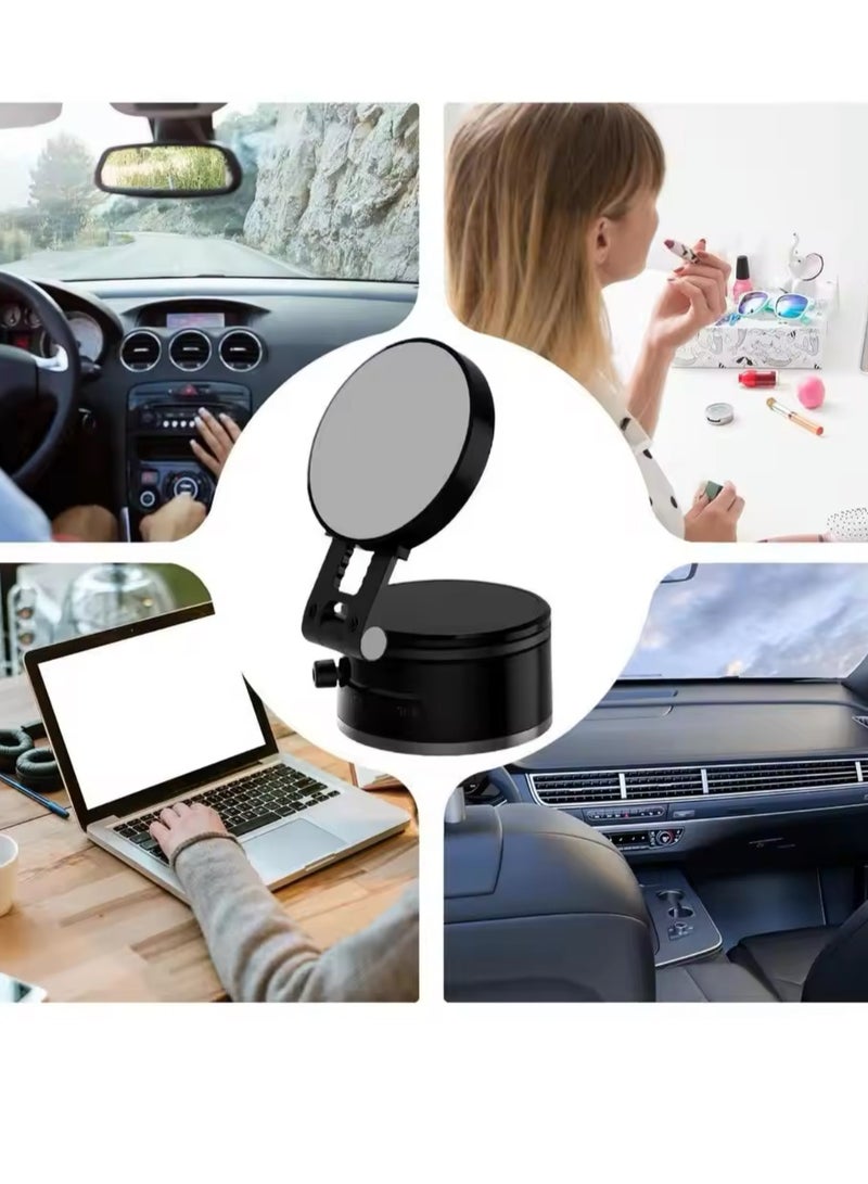 Foldable car mount vacuum suction cup car navigation mount double-sided magnetic suction lazy phone holder - Image 1