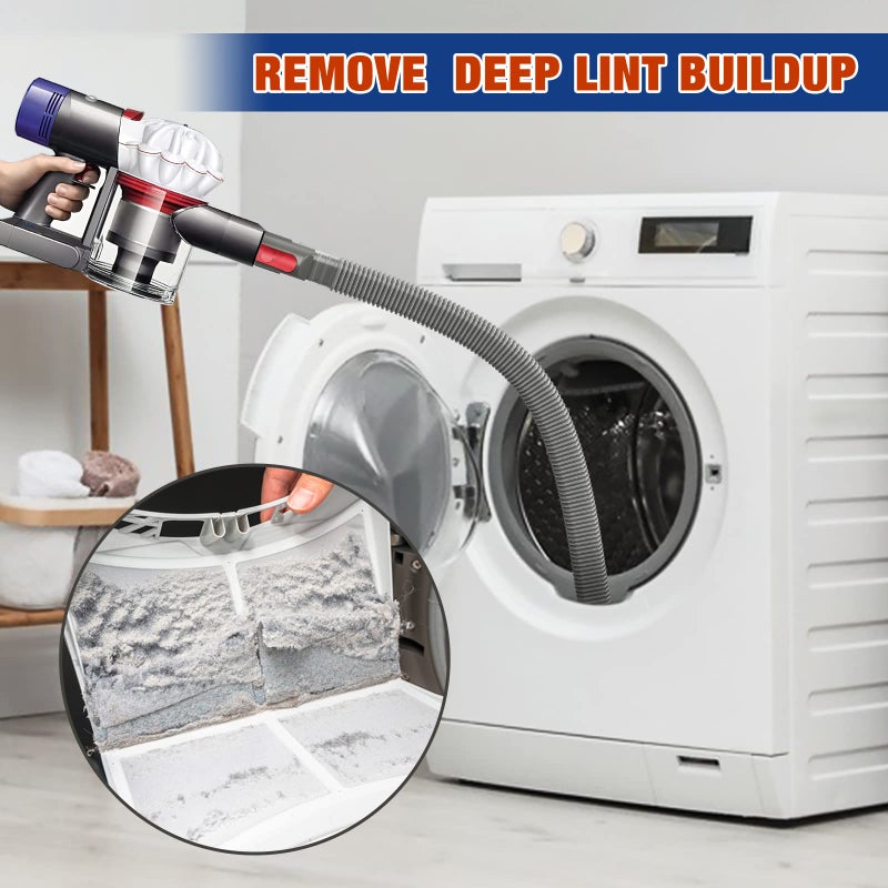 Sealegend 2 Pieces Dryer Vent Cleaner Kit Compatible with Dyson V7 V8 V10 V11 V15 or Higher Models and Dryer Lint Brush Vacuum Hose Attachment Brush Lint Remover Flexible and Long Brush - Image 5