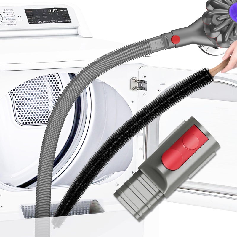 Sealegend 2 Pieces Dryer Vent Cleaner Kit Compatible with Dyson V7 V8 V10 V11 V15 or Higher Models and Dryer Lint Brush Vacuum Hose Attachment Brush Lint Remover Flexible and Long Brush - Image 1
