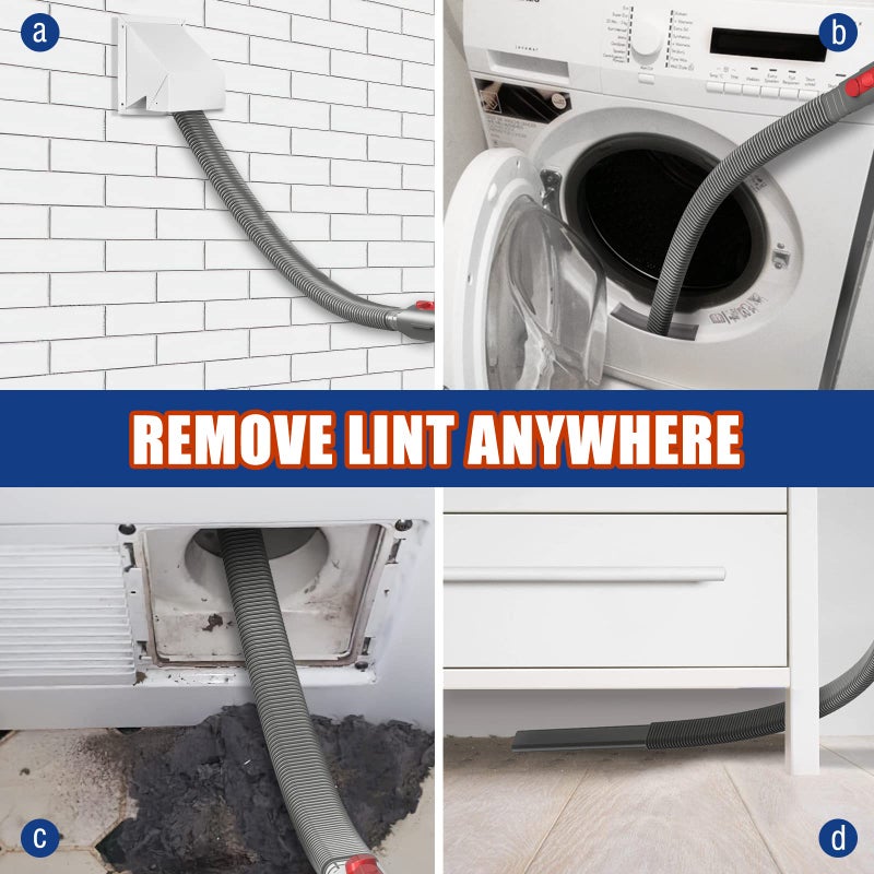 Sealegend 2 Pieces Dryer Vent Cleaner Kit Compatible with Dyson V7 V8 V10 V11 V15 or Higher Models and Dryer Lint Brush Vacuum Hose Attachment Brush Lint Remover Flexible and Long Brush - Image 2