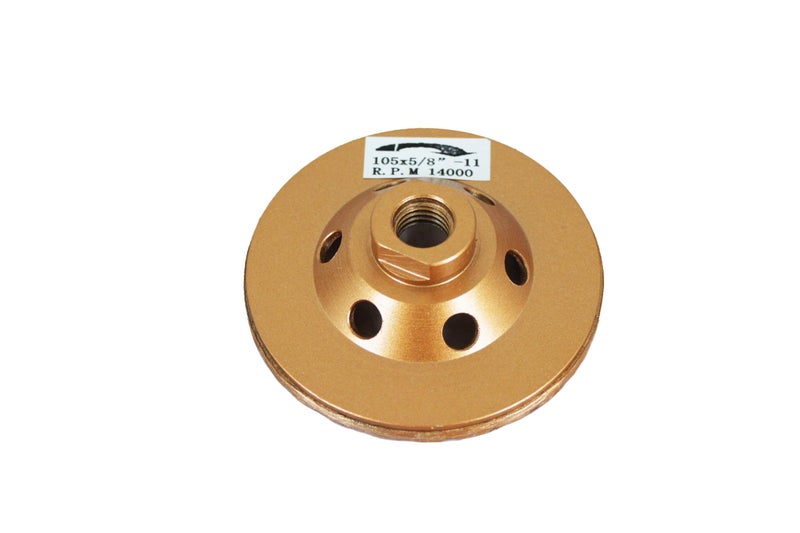 TEMO 4 Inch Diamond Turbo Segment Grinding Cup Wheel 5/8 Inch Thread Arbor for Marble Tile Concrete and Rock - Image 3