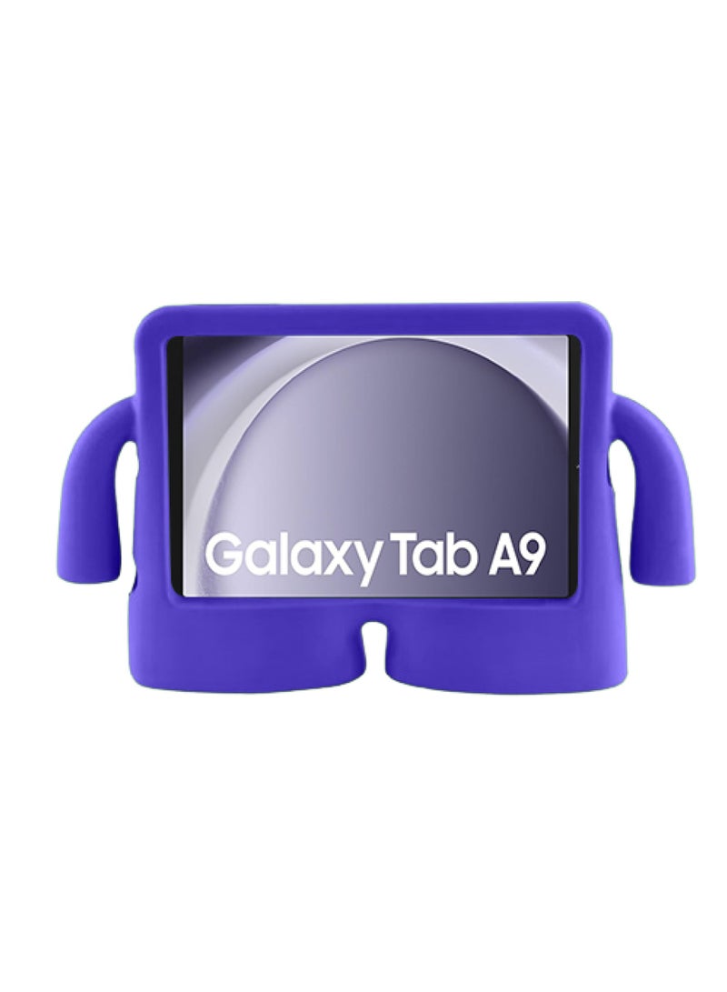 غطاء تابلت ناعم من السيليكون المقاوم للصدمات للأطفال لجهاز سامسونج جالاكسي تاب A9-أزرق