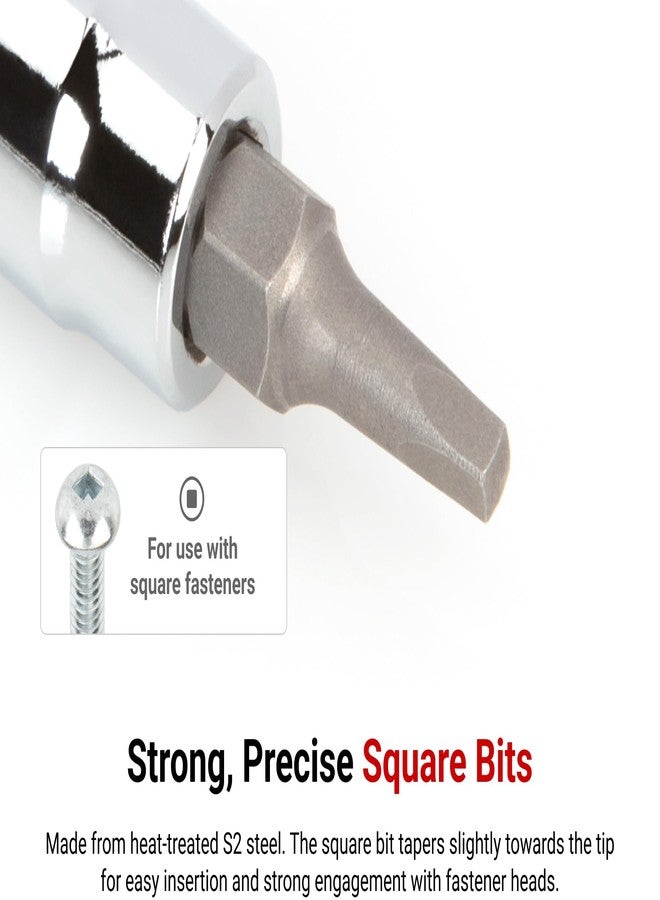TEKTON 1/4 Inch Drive x S2 Square Recess Bit Socket | SHB05202 - Image 2
