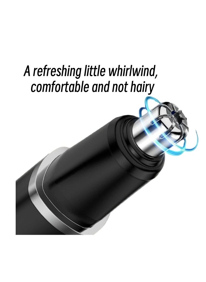 URINGO Portable Multifunctional Electric Nose Hair Trimmer USB Rechargeable Nose Hair Trimmer Unisex Nostril Removal Nose Hair Nose and Ear Trimmer with LCD Display Black  - Image 5
