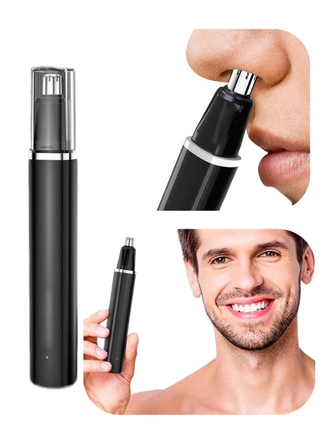 URINGO Portable Multifunctional Electric Nose Hair Trimmer USB Rechargeable Nose Hair Trimmer Unisex Nostril Removal Nose Hair Nose and Ear Trimmer with LCD Display Black  - Image 1
