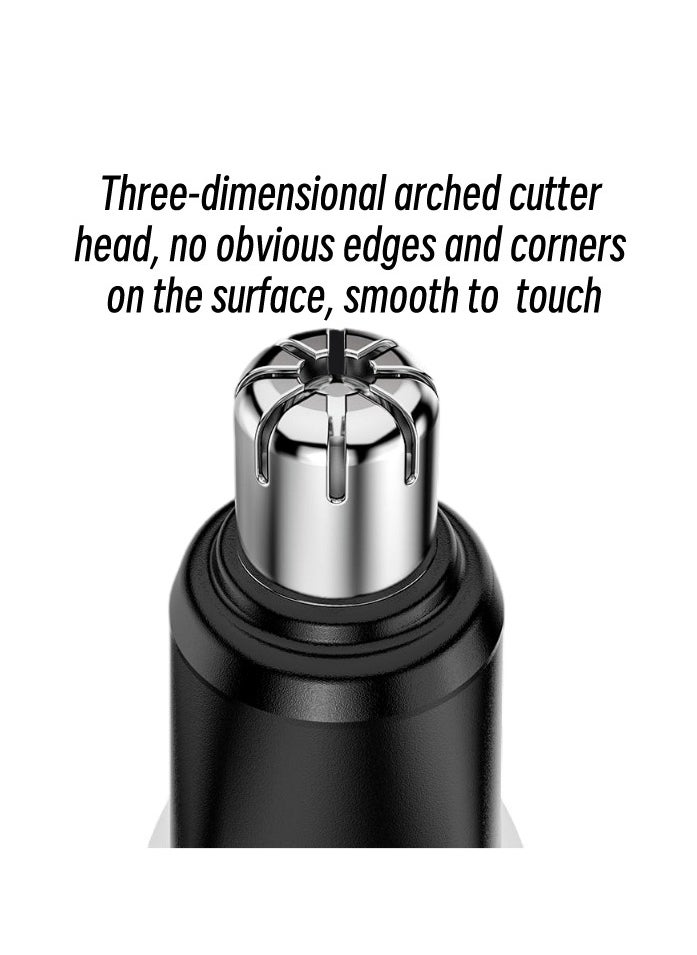 URINGO Portable Multifunctional Electric Nose Hair Trimmer USB Rechargeable Nose Hair Trimmer Unisex Nostril Removal Nose Hair Nose and Ear Trimmer with LCD Display Black  - Image 2