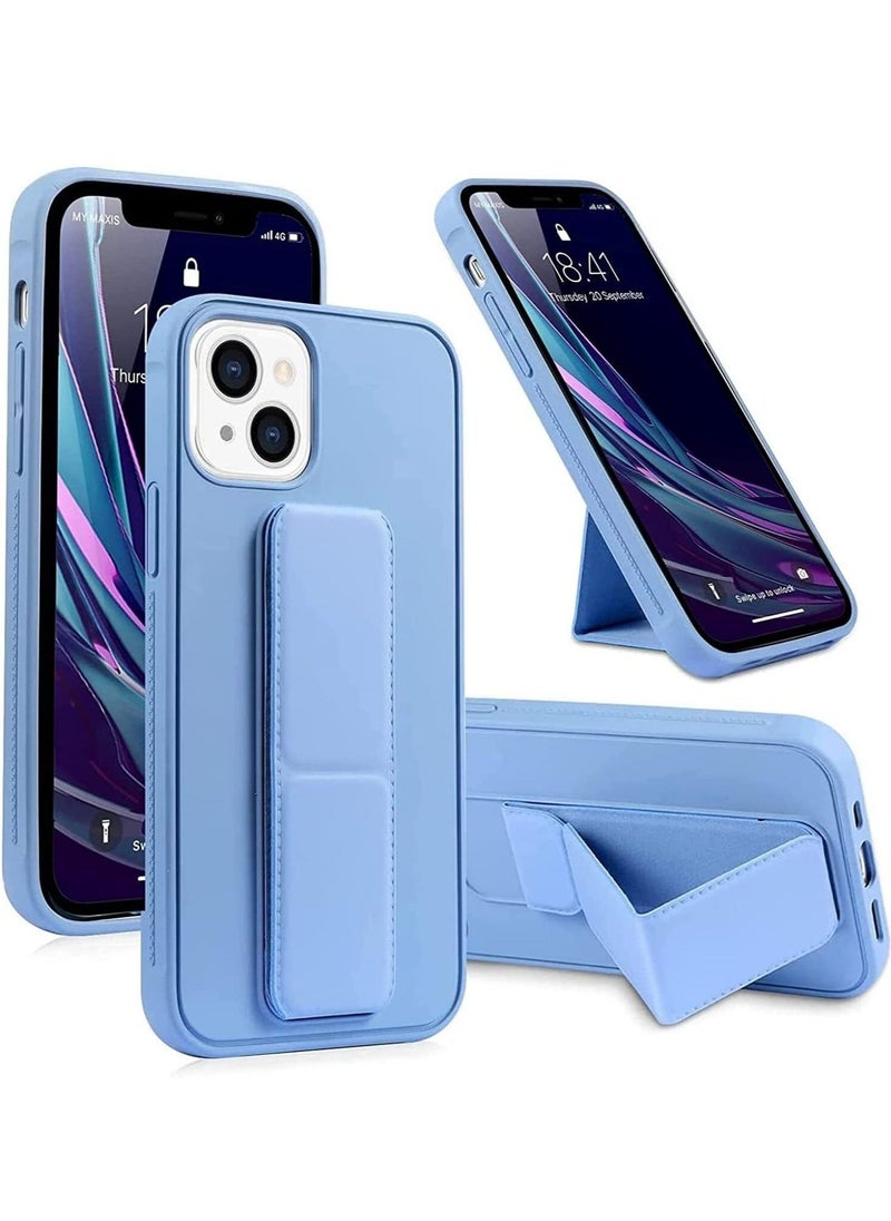 Case for iPhone 14 Plus, Back Stand Case with Magnet Holder Hand Grip Magnetic Car Mount Anti Scratch Shockproof Cover Case for iPhone 14 Plus (iPhone 14 Plus, Light Blue) - Image 1