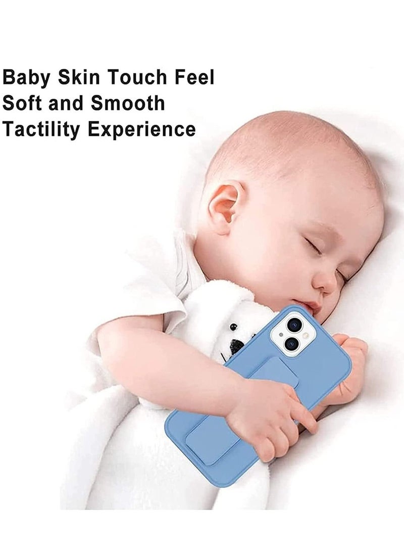 Case for iPhone 14 Plus, Back Stand Case with Magnet Holder Hand Grip Magnetic Car Mount Anti Scratch Shockproof Cover Case for iPhone 14 Plus (iPhone 14 Plus, Light Blue) - Image 5