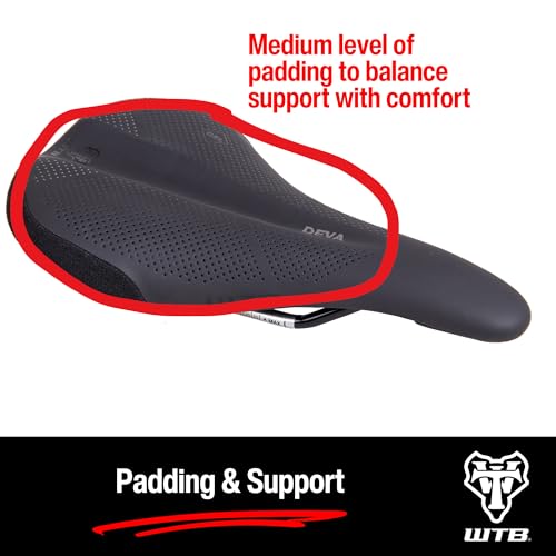 WTB Deva Bike Seat (Saddle) - Extra Padding for Comfort - Mountain & Gravel (Steel Rail) - Image 2