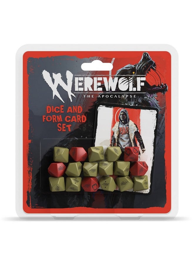 Renegade Game Studios Werewolf: The Apocalypse 5th Edition Roleplaying Game Dice & Form -Card Set - RPG Accessory, Contains 17 Dice & 5 -Cards  - Image 1