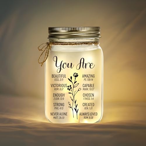 Keraoo Mason Jar Night Light - Home Decoration Lights, Birthday & Mother's Day Gift for Her - Image 5