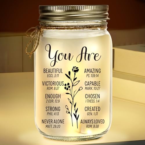 Keraoo Mason Jar Night Light - Home Decoration Lights, Birthday & Mother's Day Gift for Her - Image 4