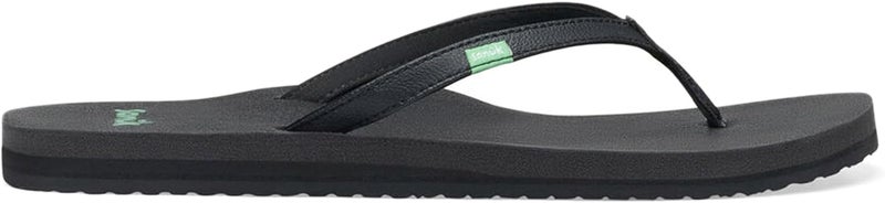 Sanuk Womens Yoga Joy Core  Flip Flops for Women  Yoga Sandals For Women  Memory Foam Footbed  Thin Strap Black 5 - Image 1