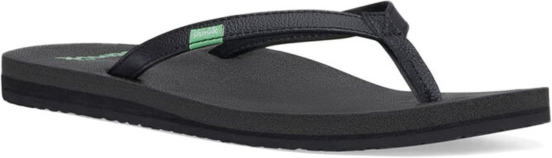 Sanuk Womens Yoga Joy Core  Flip Flops for Women  Yoga Sandals For Women  Memory Foam Footbed  Thin Strap Black 5 - Image 2