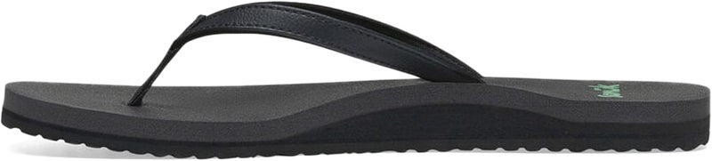 Sanuk Womens Yoga Joy Core  Flip Flops for Women  Yoga Sandals For Women  Memory Foam Footbed  Thin Strap Black 5 - Image 3