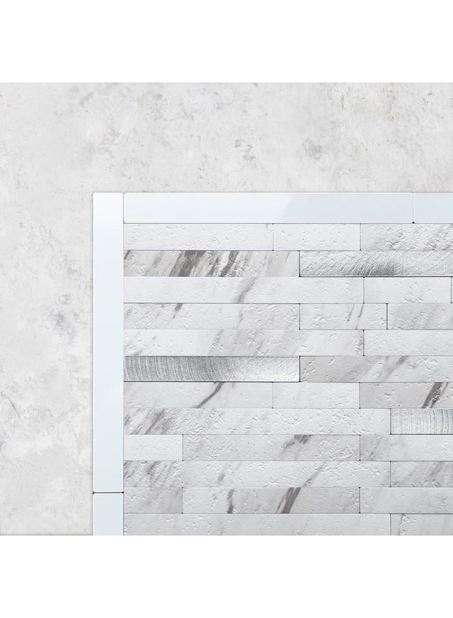 DICOFUN 24-Pack Polished White Peel and Stick Tile Trim, 6" Self Adhesive Molding Edge Trim for Peel and Stick Backsplash - Image 3