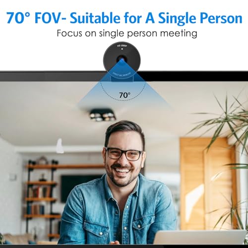 eMeet 1080P Webcam-USB Webcam With Microphone & Physical Privacy Cover,Noise-Canceling Mic,Auto Light Correction,C950 Ultra Compact FHD Web Cam W/ 70°View For Meeting/Online Classes/Zoom/Youtube,Black - Image 5