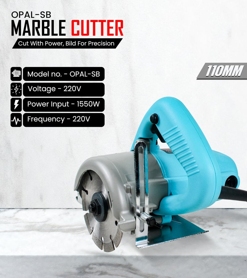 OMXE آلة قطع الرخام والخشب OMXE 1550W 4 بوصة (110 مم) قاطع كهربائي مع عمق قابل للتعديل 11,000 دورة في الدقيقة لقطع البلاط والحجر والخشب الرقائقي قاطع يدوي منخفض الاهتزاز للاستخدام المنزلي والمهني - Image 2