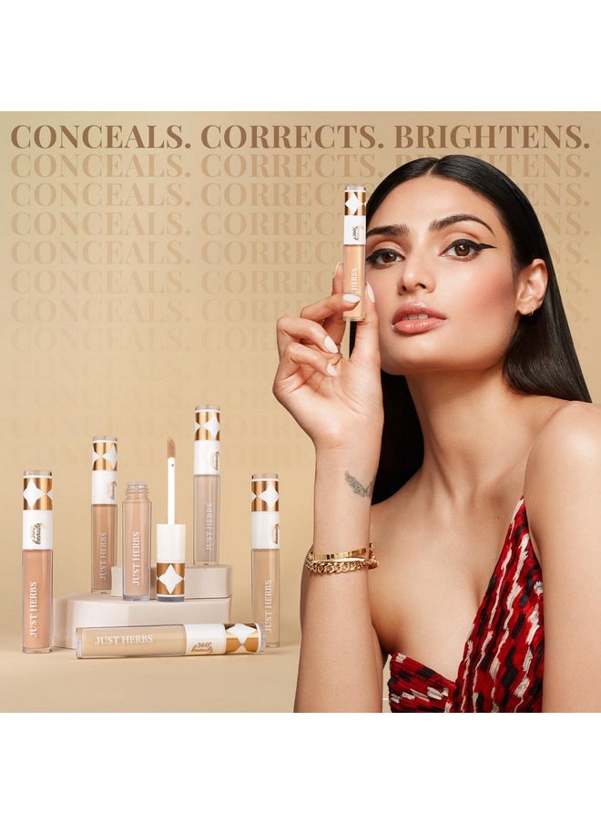 Just Herbs Concealer For Face Makeup With Liquorice Root Dewy Finish, Full Coverage Ultra Blendable Dark Circle Spot Brightening And Correcting Concealer 6Ml (Vanilla)  - Image 2