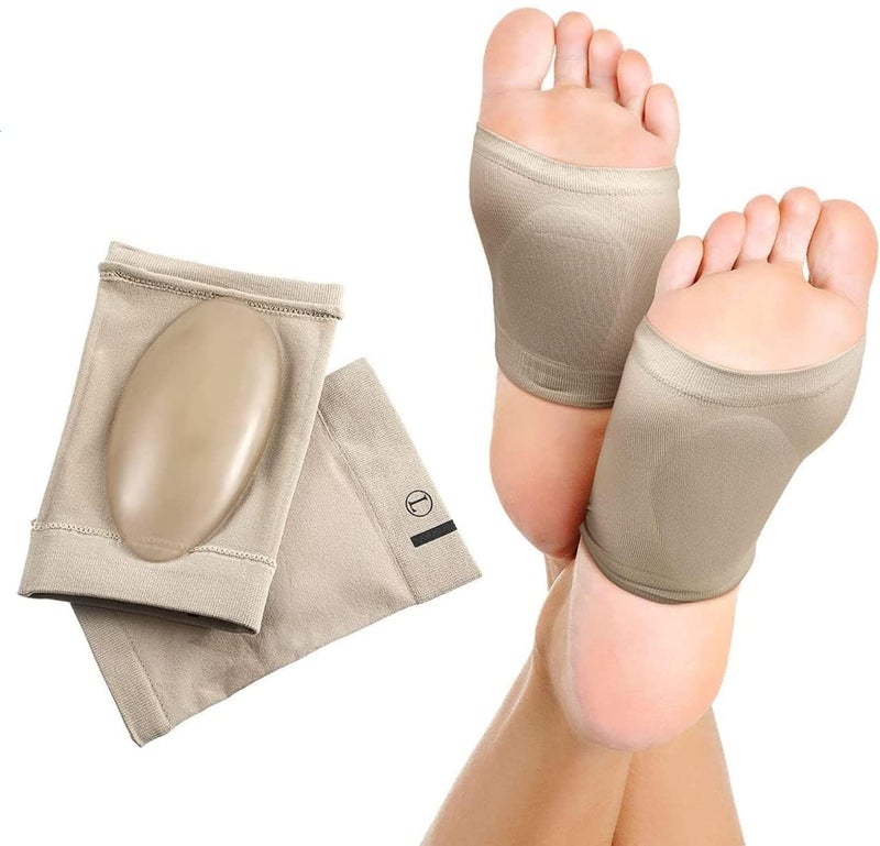 WEPTIX® Flat Foot Arch Support for Men & Women | Medial Arch Support for Flat Feet Correction Sleeve with Cushion | Plantar Fasciitis Leg Foot Pain Relief Product | Free Size | For Orthopaedic Shoes Slippers Arch Socks ( Support) - Image 2