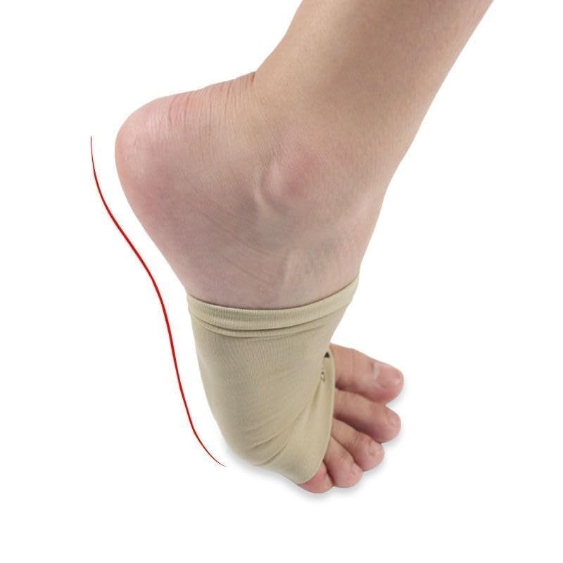 WEPTIX® Flat Foot Arch Support for Men & Women | Medial Arch Support for Flat Feet Correction Sleeve with Cushion | Plantar Fasciitis Leg Foot Pain Relief Product | Free Size | For Orthopaedic Shoes Slippers Arch Socks ( Support) - Image 5