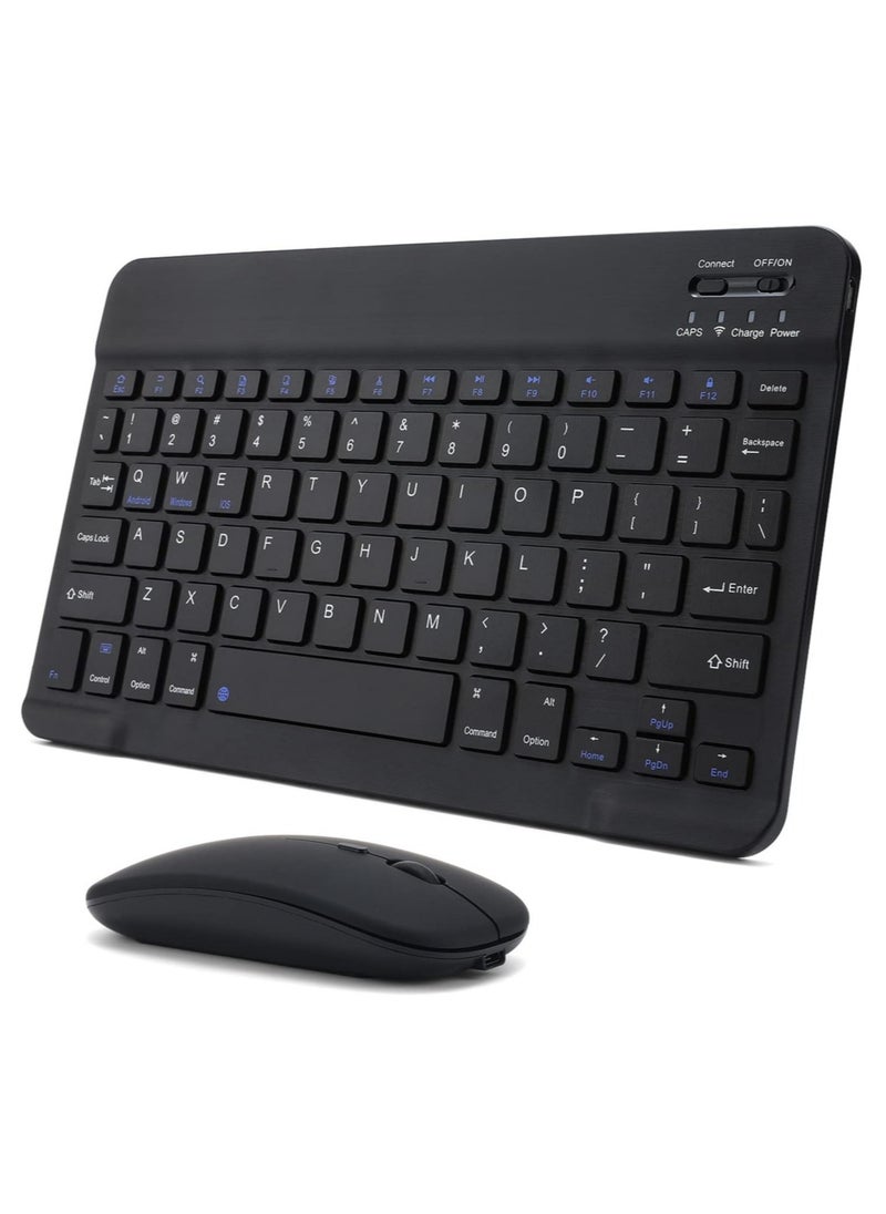 ELTRAZONE Rechargeable Bluetooth Keyboard and Mouse Combo Ultra-Slim Portable Compact Wireless Mouse Keyboard Set for Android Windows Tablet Cell Phone iPhone iPad Pro Air Mini, iPad OS/iOS 13 and above  - Image 1
