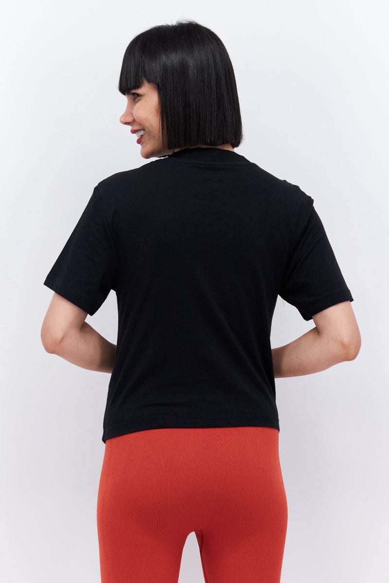 Reebok Women Sportswear Fit Short Sleeves Training Top, Black - Image 2