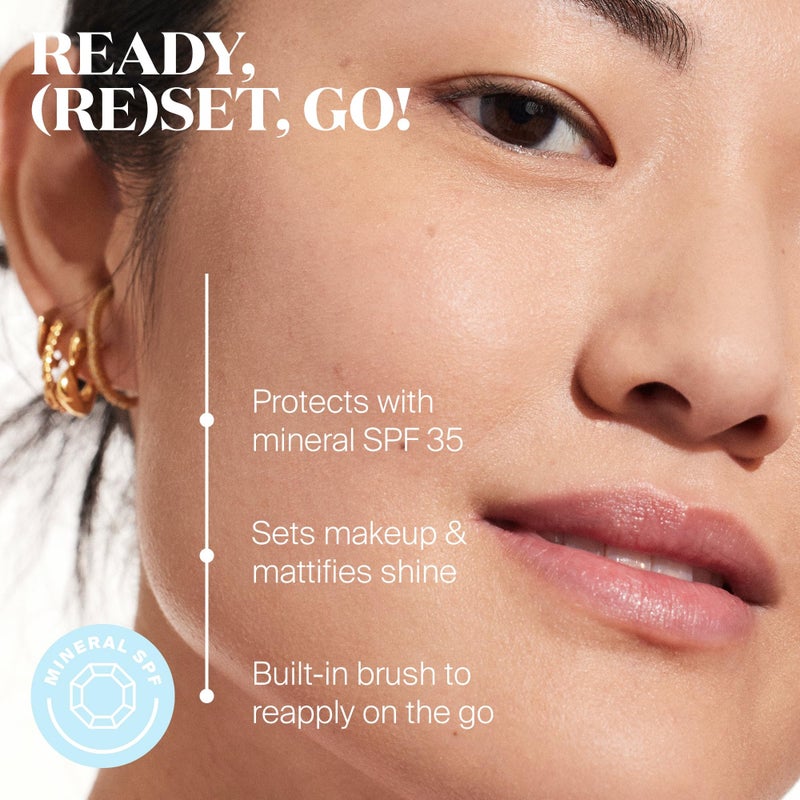 Supergoop! (Re) setting Mineral Powder, Deep - 0.15 oz - Makeup Setting Powder + Broad Spectrum SPF 35 PA+++ Sunscreen - With Ceramides, Olive Glycerides & Coated Silica Spheres - Image 2