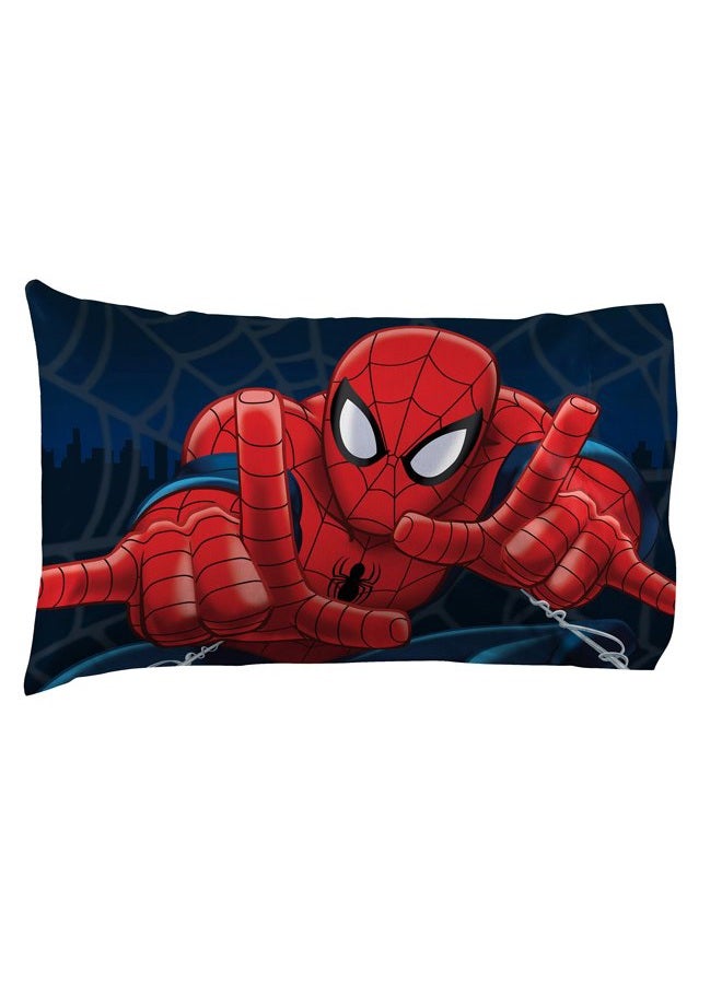 Jay Franco Spiderman Saving The Day 4 Piece Full Sheet Set (Offical Marvel Product), Blue - Image 3