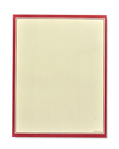 Gartner Studios Red Border Stationery Paper - 100 Count, (78466) - Image 2