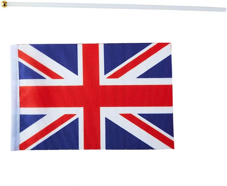 mflagperft UK Flag British Flag, Small Mini Handheld UK Flags on Stick, Ideal for Party Parades Sports Events Patriotic Festival Decorations - Image 3