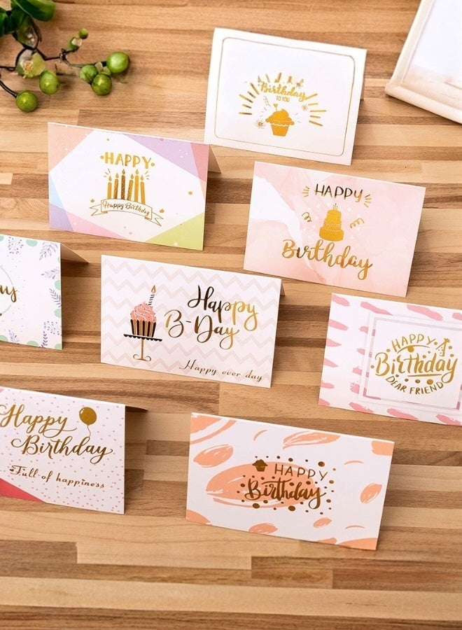 8 Pieces Birthday Cards Bulk Funny Cards for Boys and Girls Boys Girls Diy Handdrawn Artistic Touch for Friends Family with Envelope - Image 1