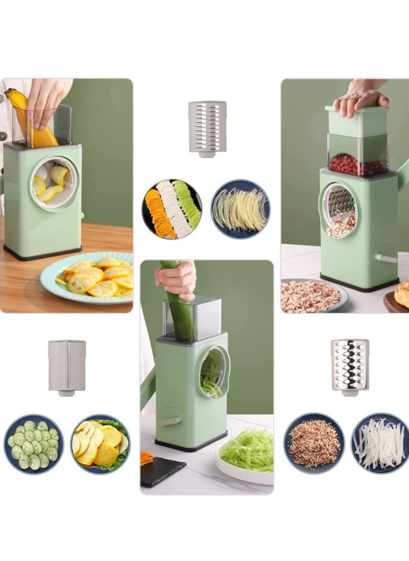 Generic - Multifunctional Vegetable Cutter Cheese Grater with Handle Durable Mandolin Slicer with Suction Base 3 in 1 - Image 1