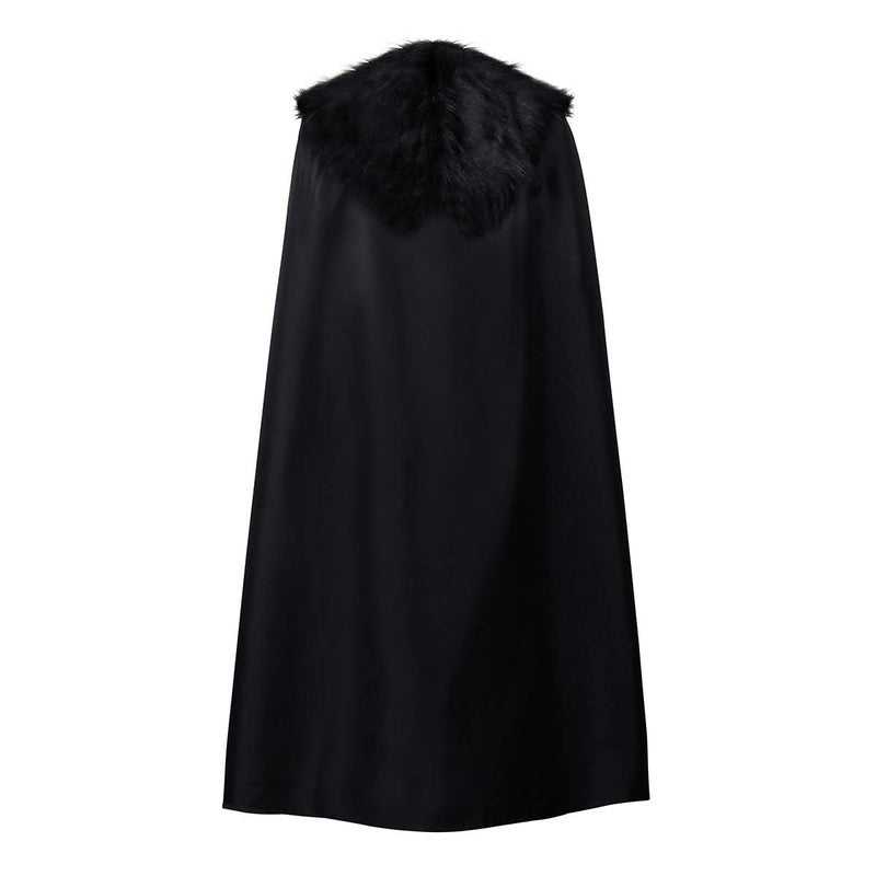 AMNPOLEN عباءة ك costume Jon Snow من AMNPOLEN لفرسان الحرس للبالغين رجال العروش هالوين كوسبلاي العصور الوسطى سوداء PU كاملة مجموعة حفلة ملابس (مجموعة كاملة سوداء، صغيرة) - Image 2