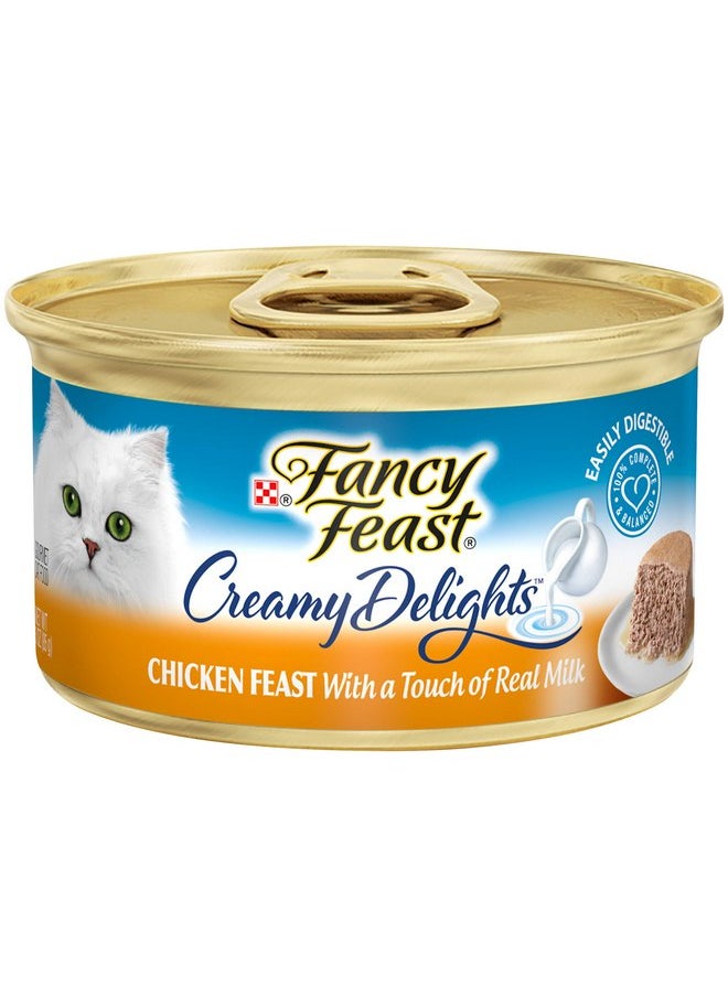 Fancy Feast Purina Fancy Feast Pate Wet Cat Food, Creamy Delights Chicken Feast With a Touch of Real Milk - (Pack of 24) 3 oz. Cans  - Image 1