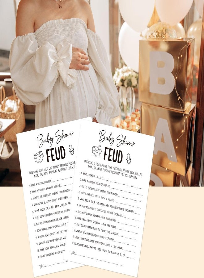 Xenseou Family Feud Baby Shower Game -Pack of 30 (Answer Key Included), Fun Baby Shower Games, Baby Shower Trivia, Baby Shower Ideas- FF02, Yellow - Image 5